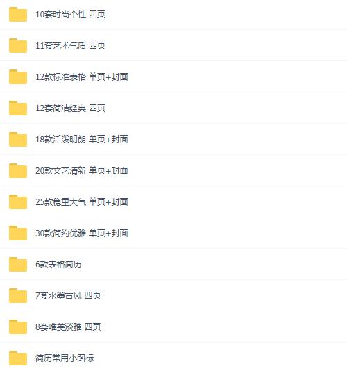 干货精选上百套求职简历模板,如何快速获得优质简历模板