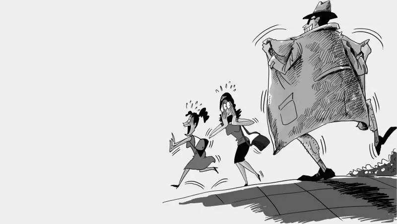 遇到男性露阴癖怎么办？美女：打他丫的！