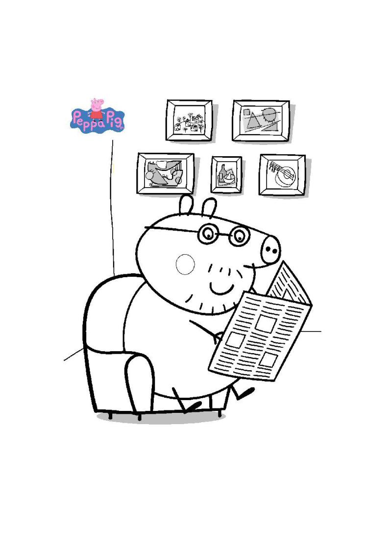 小猪佩奇填色画图片可打印,小猪佩奇填色小视频