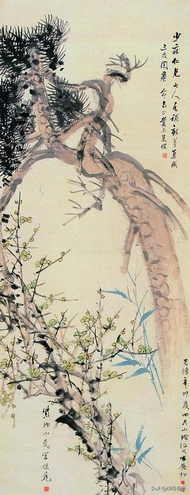 松竹梅岁寒三友桃李杏春风的出处,元朝青花松竹梅岁寒三友执壶图片