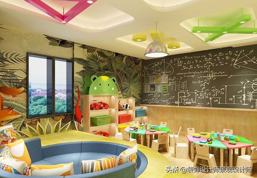 幼儿园课桌椅,幼儿园设计案例效果图
