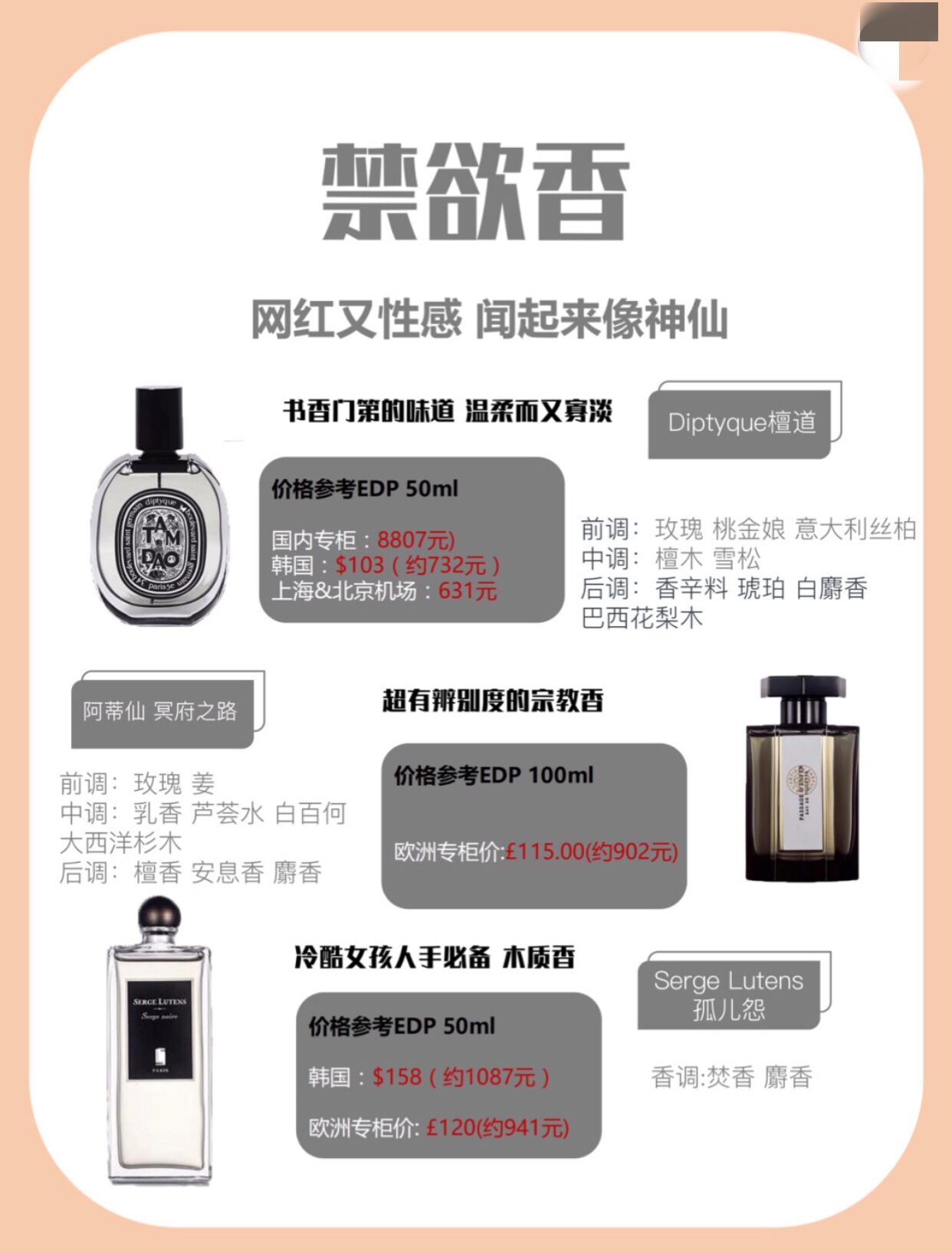 大牌十大公认最好闻的香水,大牌香水哪几款最好闻