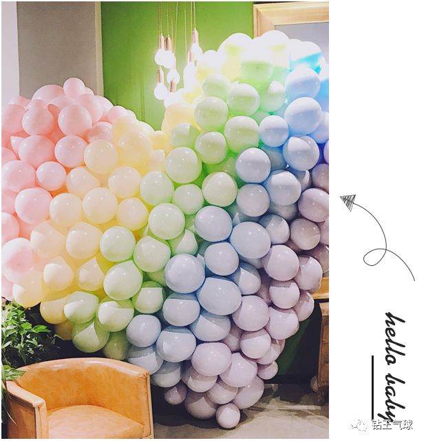 马卡龙气球造型表白,心形马卡龙气球