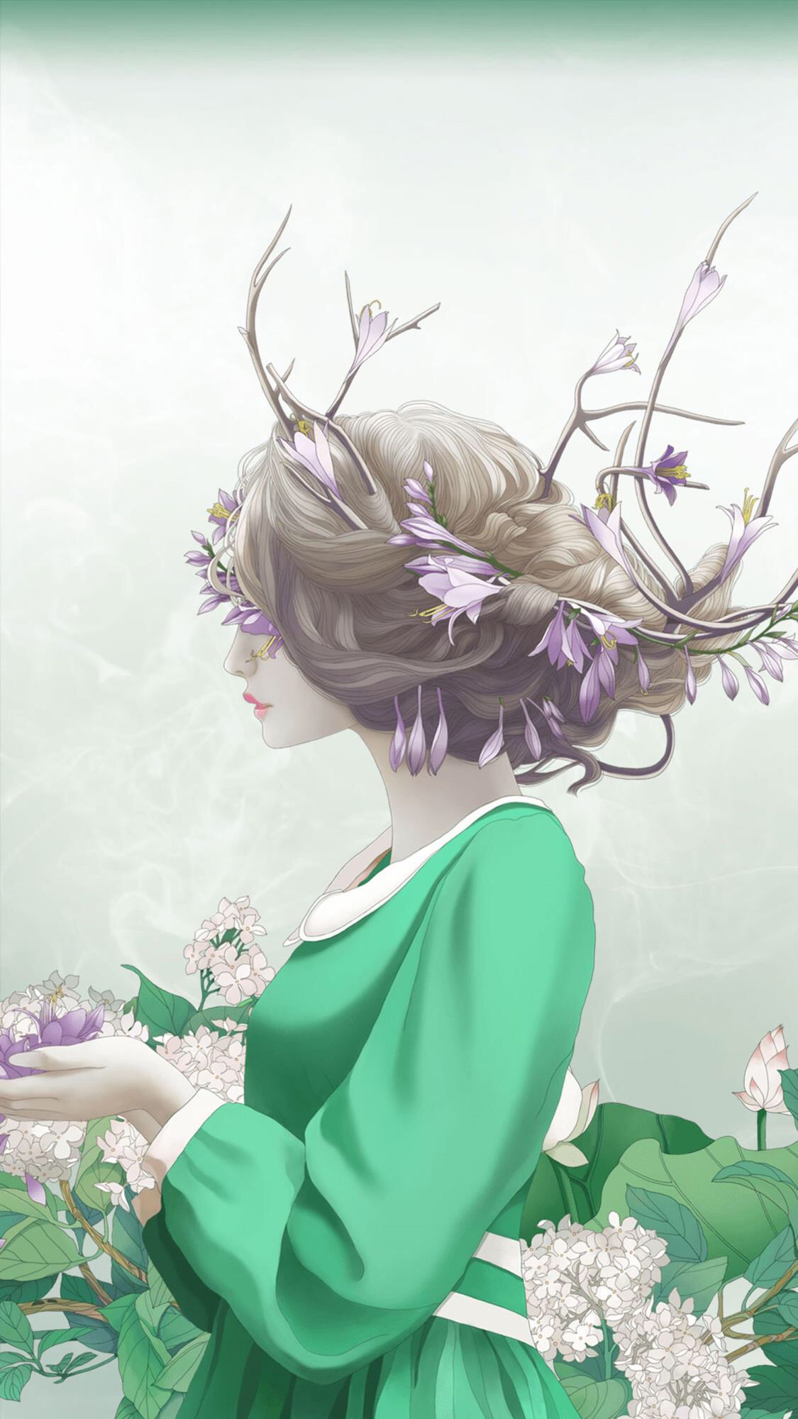 干净绿色系锁屏壁纸聊天背景,最近很火绿色的锁屏壁纸