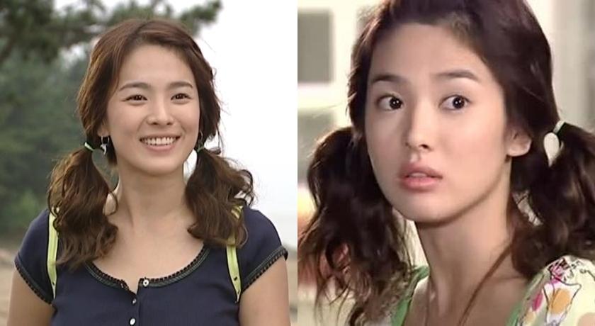 宋慧乔浪漫满屋斜马尾,宋慧乔长发卷发造型