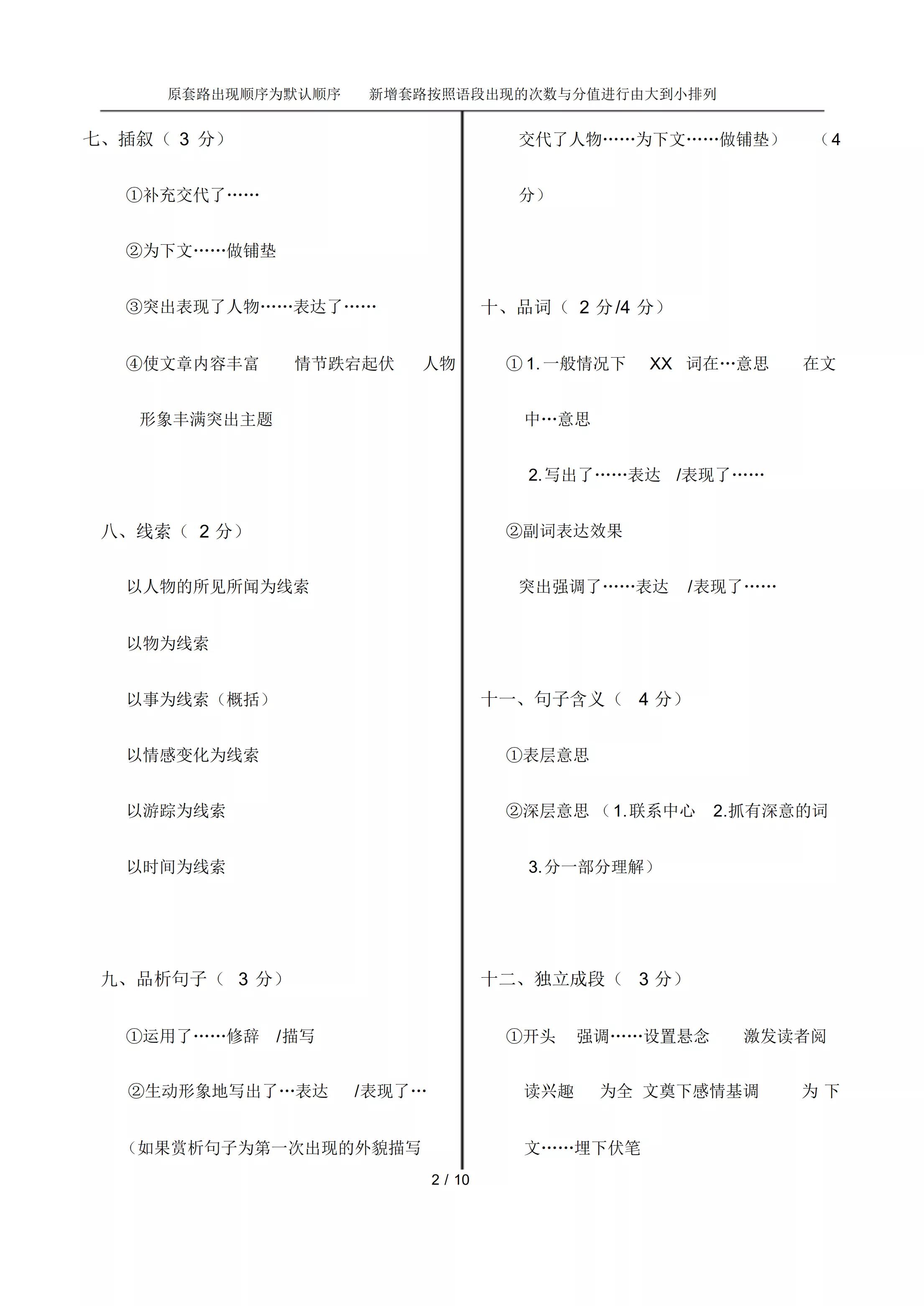 初中语文必考题型及解题方法,初中语文题型及答题思路技巧