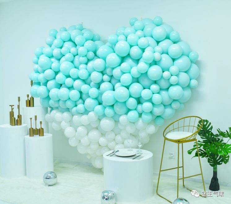 马卡龙气球造型表白,心形马卡龙气球