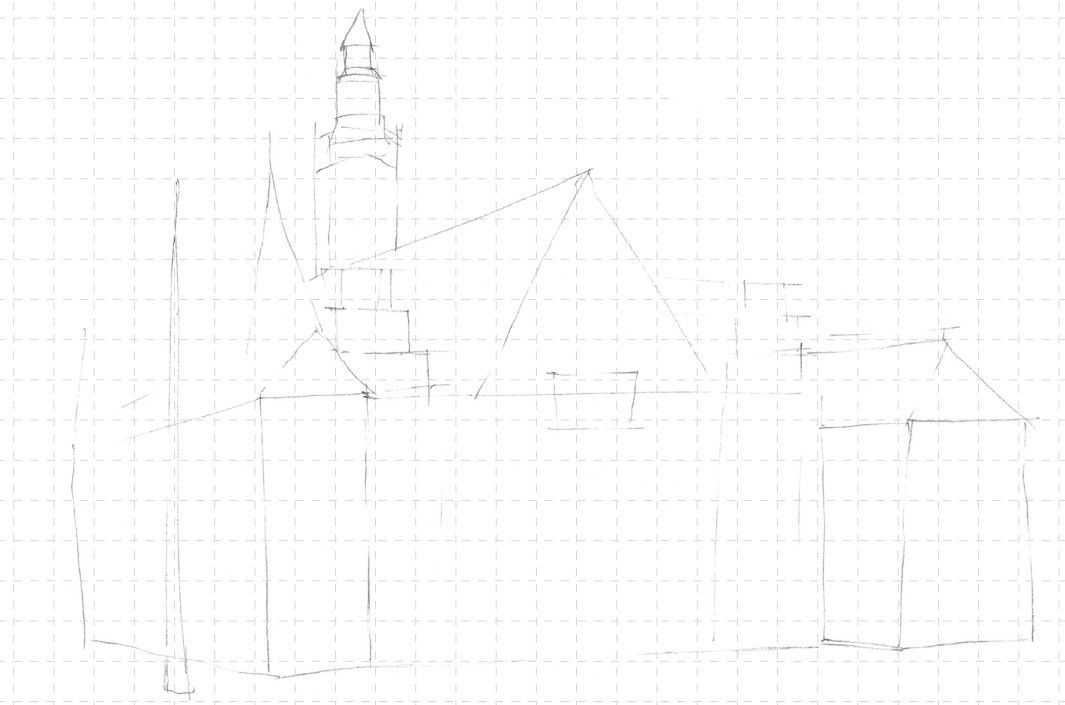 零基础风景速写教程,速写画风景初学者