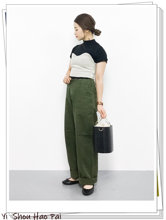 绿色阔腿裤套装搭配什么颜色外套,绿色阔腿裤女款爆款2022新款西裤