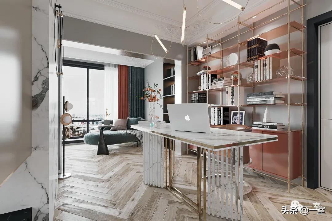 餐厅书房一体设计,书房客房一体设计