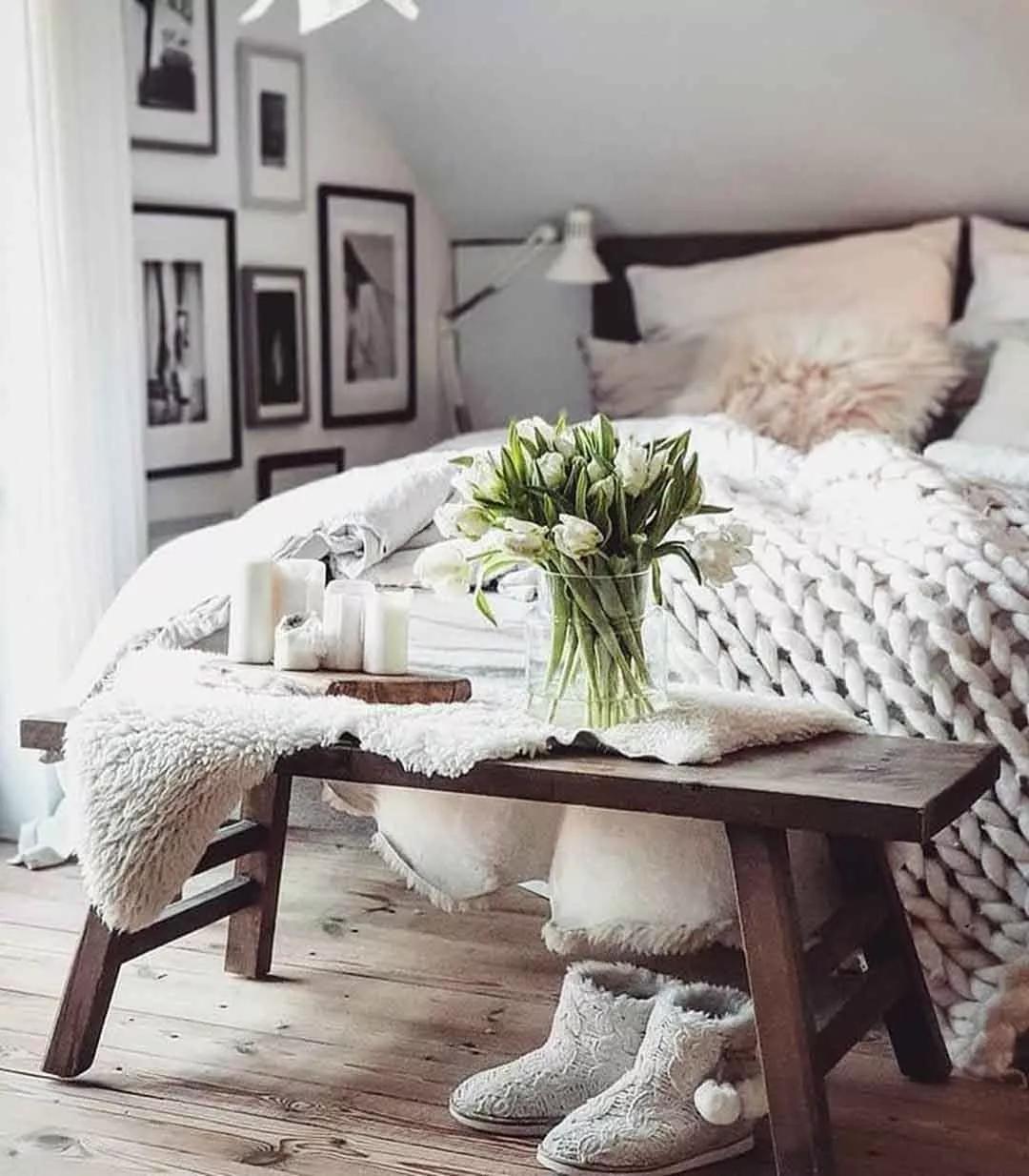 冬天取暖，卧室要选对抱枕、地毯，30张ins美图拿去抄