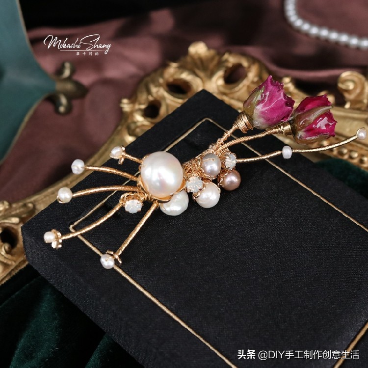 永生花首饰手工diy制作,制作永生花首饰