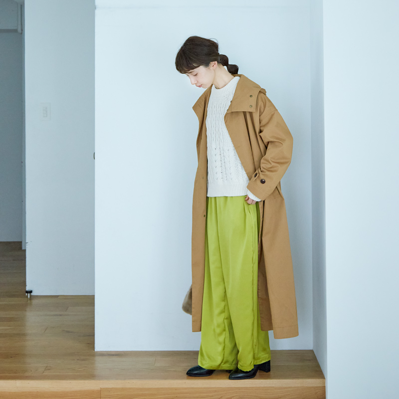 在日本生活中怎么穿衣,复古缎面长裤穿搭