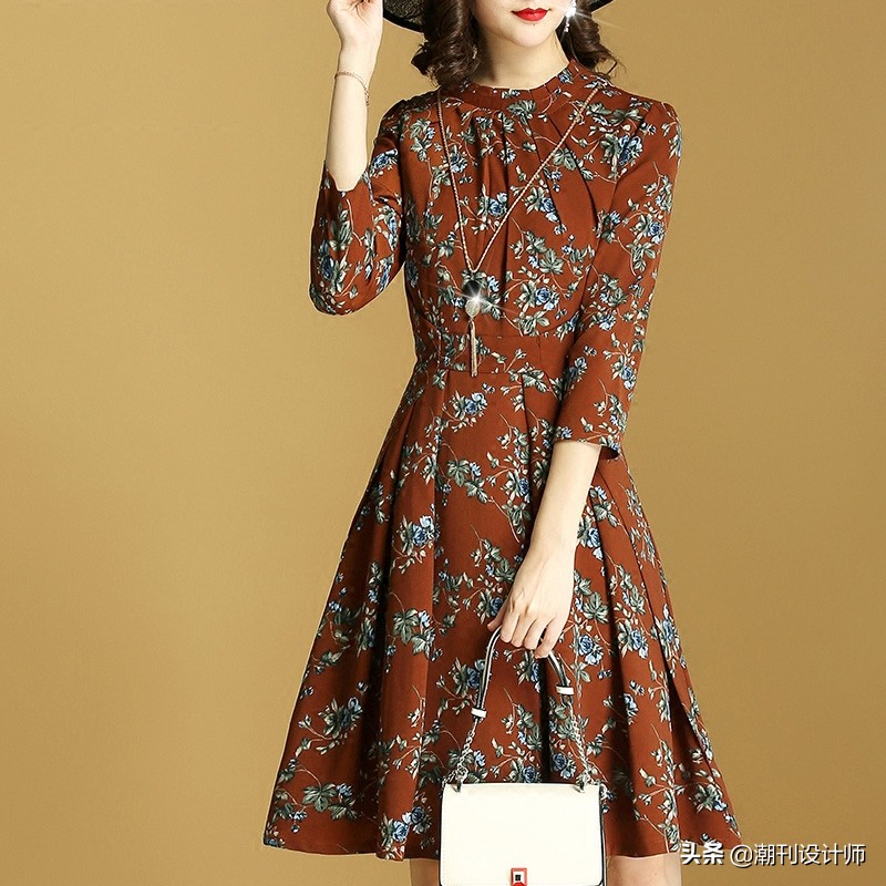 时尚连衣裙夏季穿搭面料柔软舒适,圣哥弟亚雪纺连衣裙2022年新款