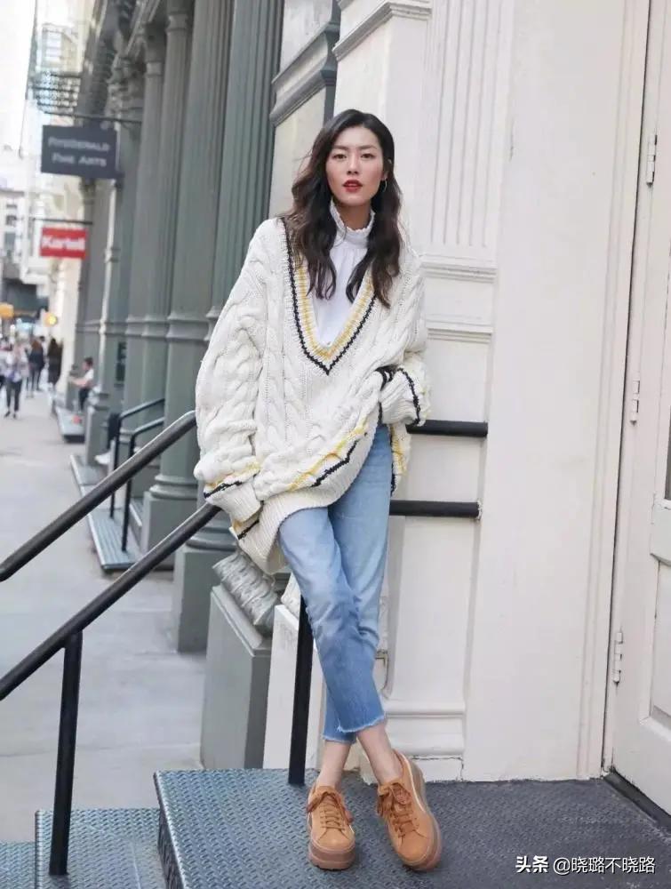 适合黄黑皮穿的秋冬毛衣,秋冬季好看洋气毛衣