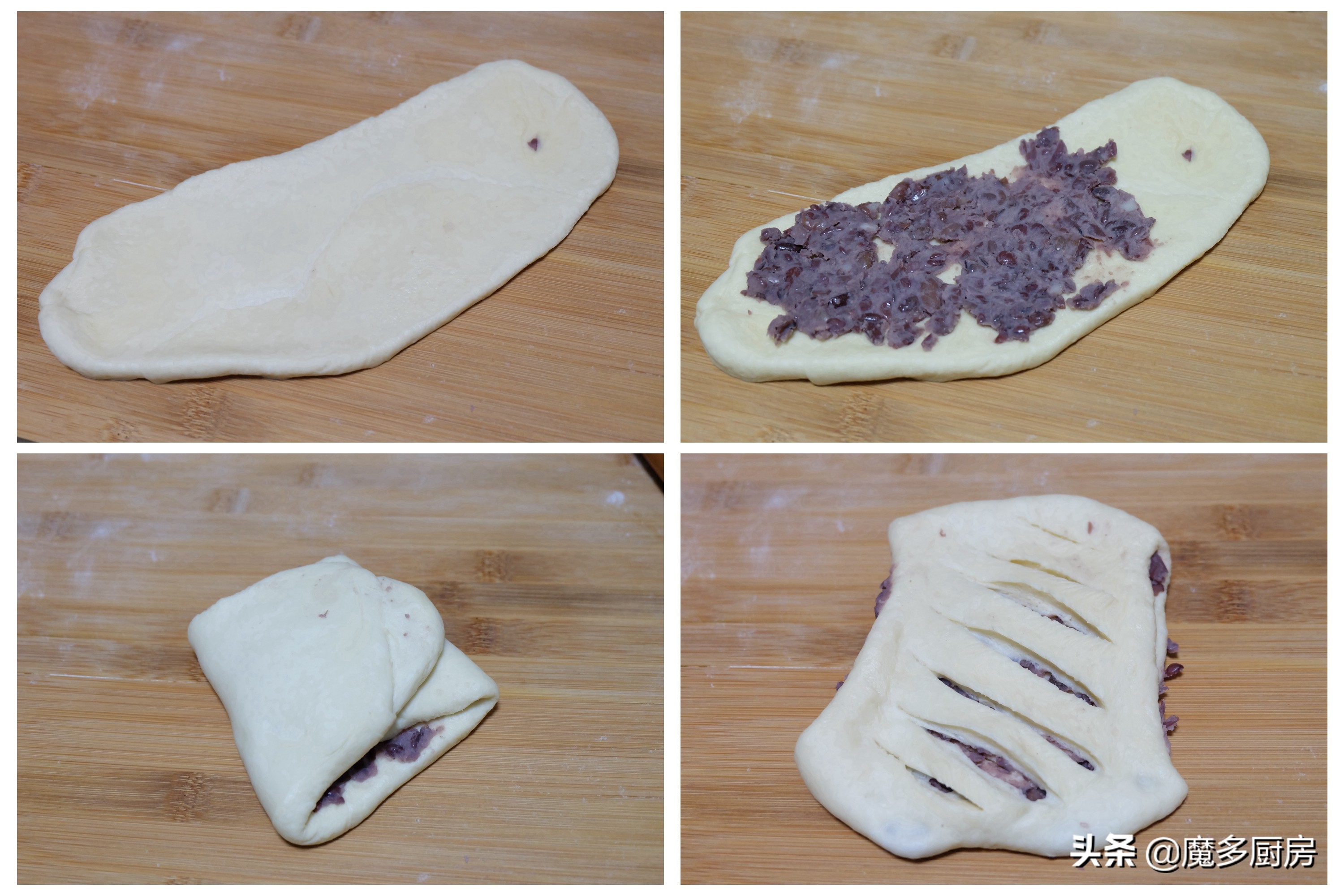 想吃自己做的面包怎么做,家常烘焙豆沙面包做法