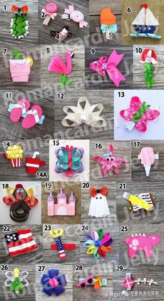 儿童简单又好看的儿童发饰,当下最流行的儿童发饰手工