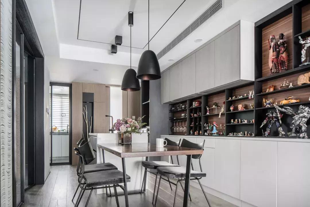 高级灰轻奢新中式装修风格,2021140平米轻奢新中式装修风格