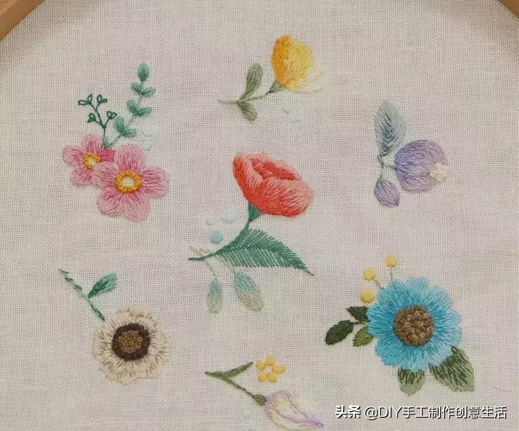 白线的刺绣,白线刺绣针法