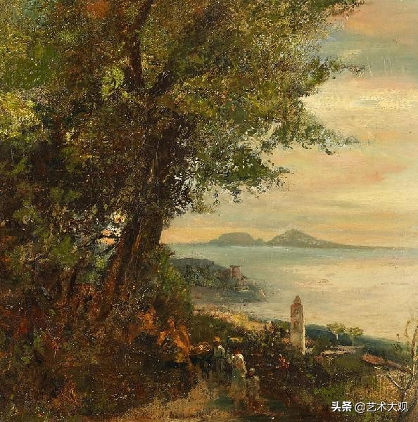 世界著名古典油画风景作品,奥斯瓦尔德阿肯巴赫