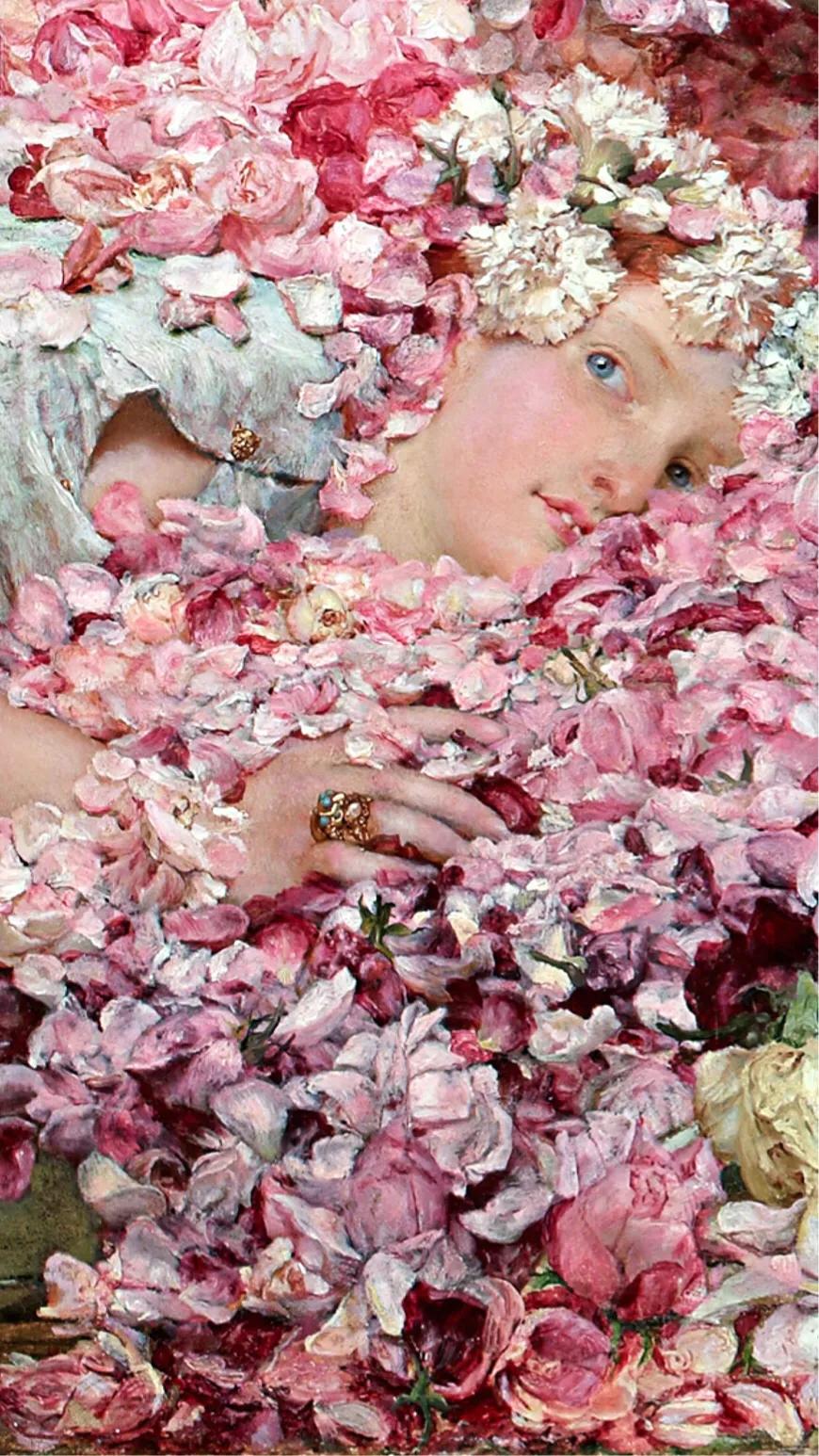 玫瑰花瓣一片一片飘落在眼前,玫瑰花瓣一片片凋落在眼前