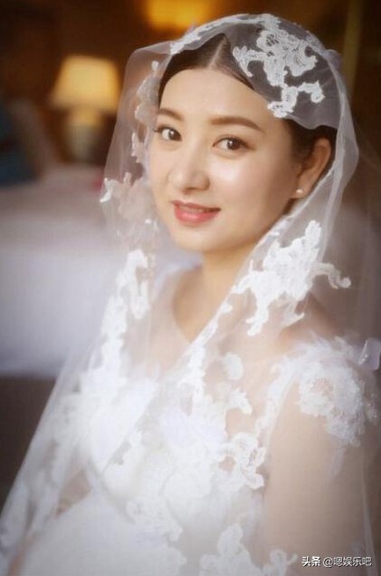 谢娜婚纱礼服,谢娜蓝色婚纱