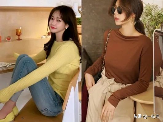 韩国懒汉风女针织衫,漂亮温柔的韩系小姐姐穿搭