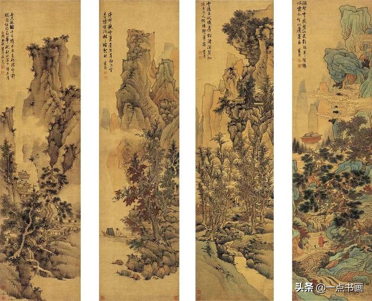 明画家蓝瑛溪山幽居图,明蓝瑛山水画全集