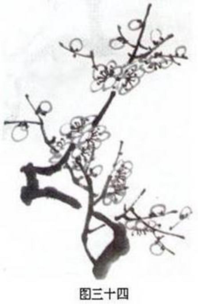 梅花画法简笔画,梅花画法的视频