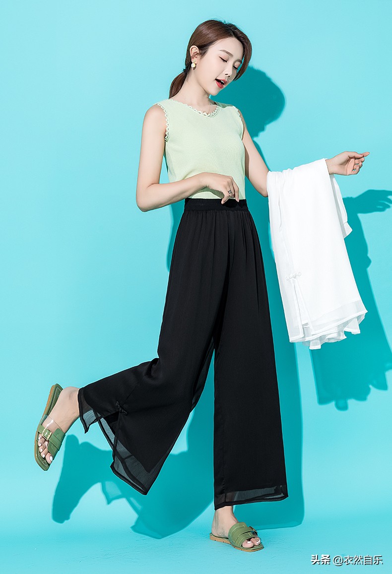 夏季女生阔腿裤宽松气质衣服穿搭,这几款阔腿裤穿上身比裙子还凉快