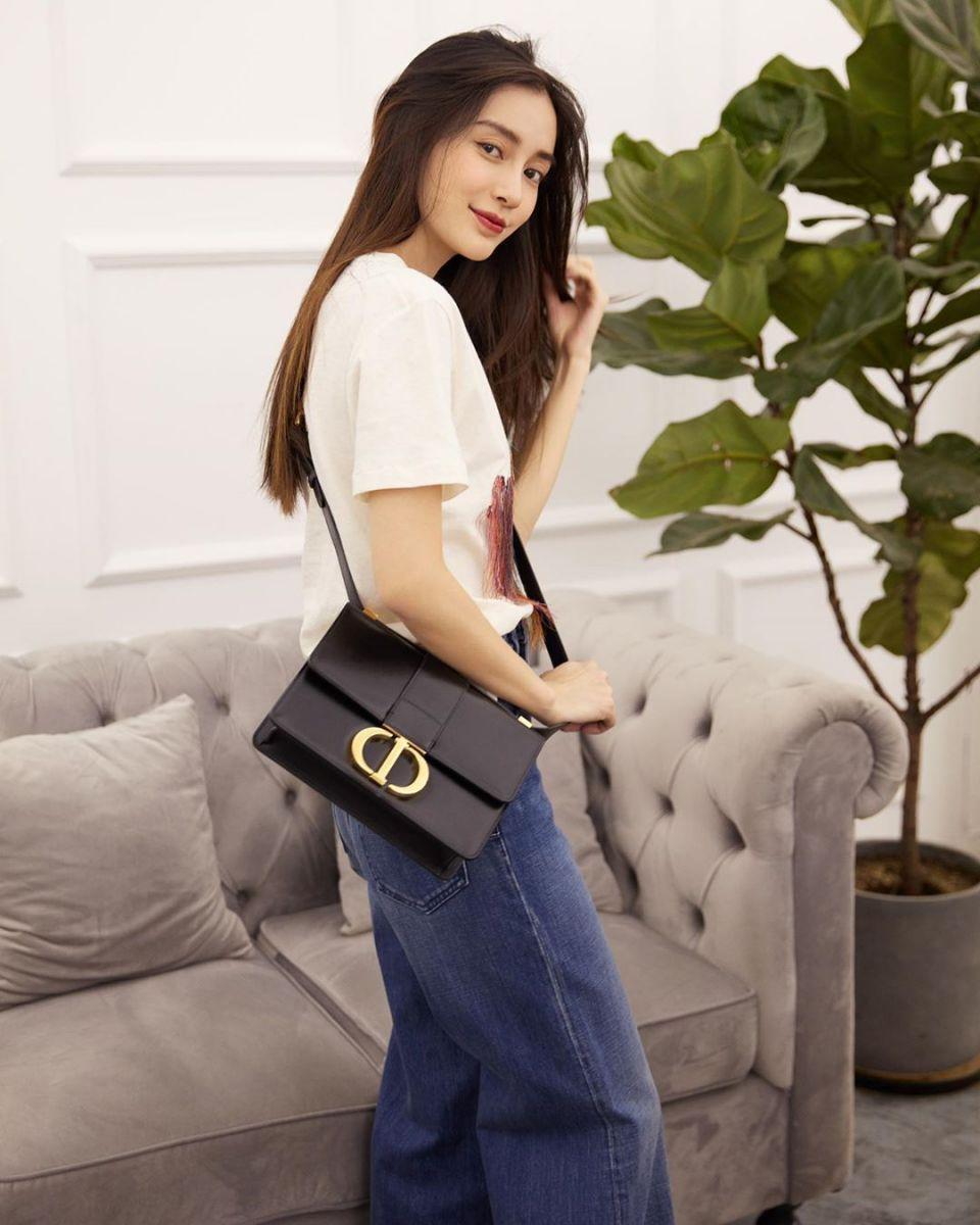 杨颖同款dior包尺寸,angelababy有哪些迪奥的包包