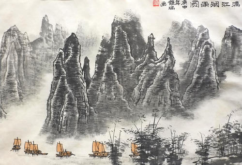 一幅绝美的水墨画,十大绝美水墨山水画