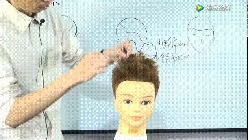男潮流发型剪发视频教程,男士锡纸烫飞机头吹风教程