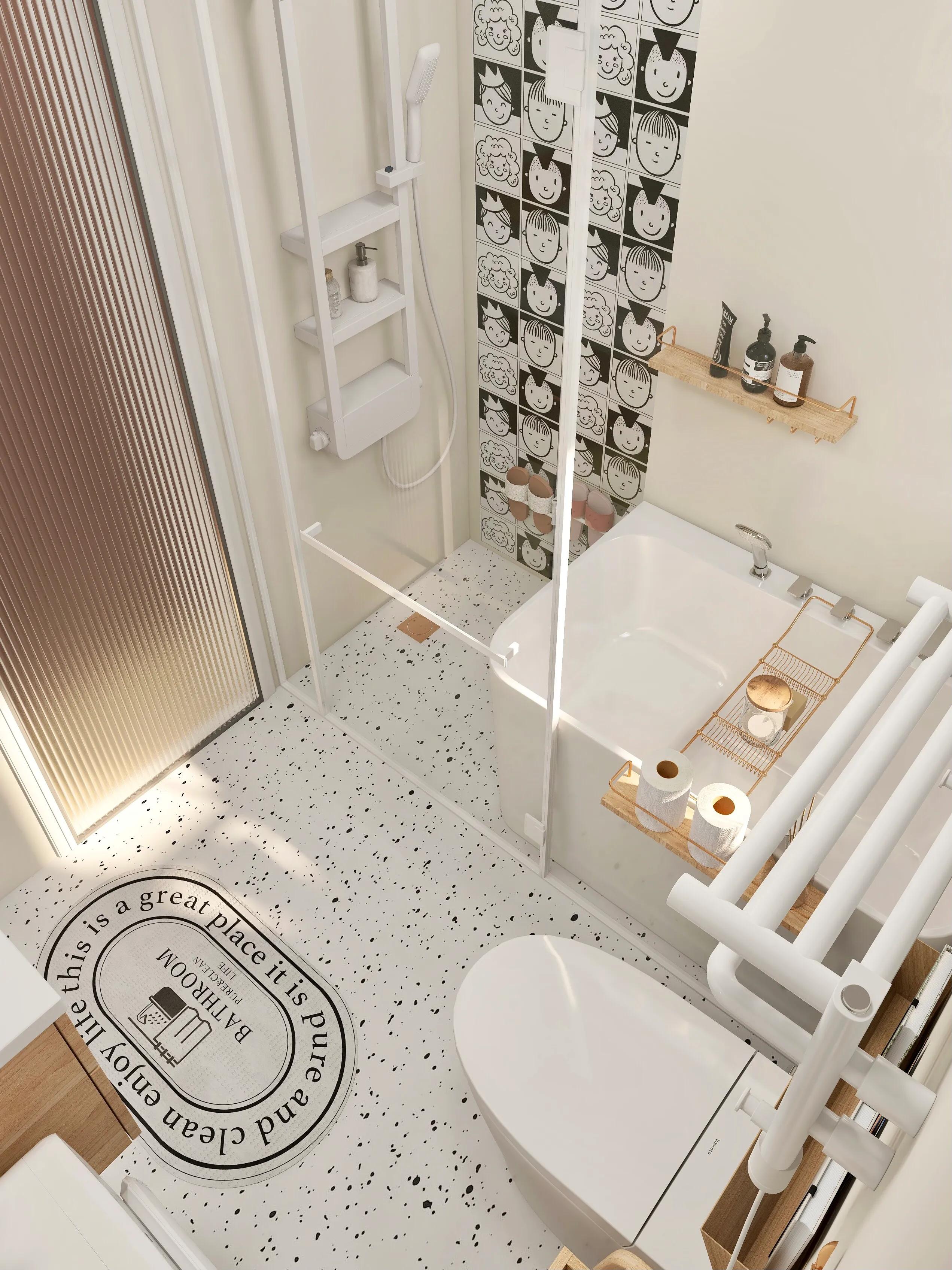 小户型浴缸沐浴体验,小浴房浴缸