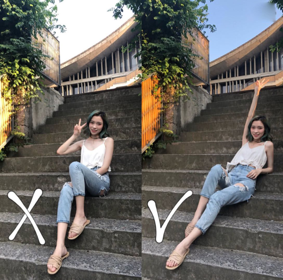 拍照姿势外景女人站姿4至5个人,在家自拍怎么拍出高级感拍照姿势