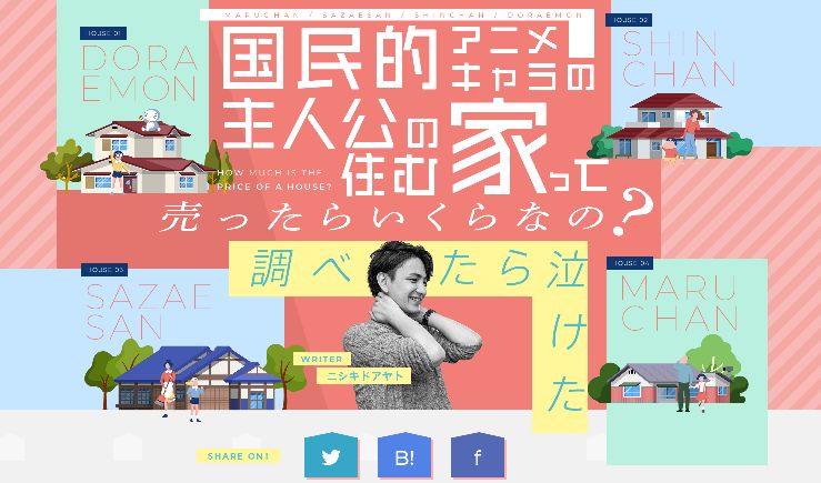 哆啦A梦、樱桃小丸子、蜡笔小新、海螺小姐的家到底值多少钱？