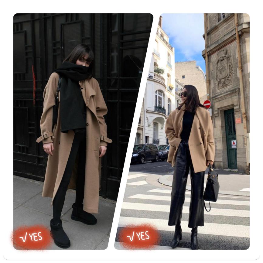 驼色大衣的10种经典穿法,驼色大衣穿搭减龄街拍