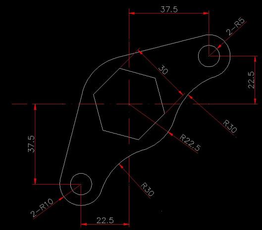 cad简单练习图教程,cad从易到难练习图