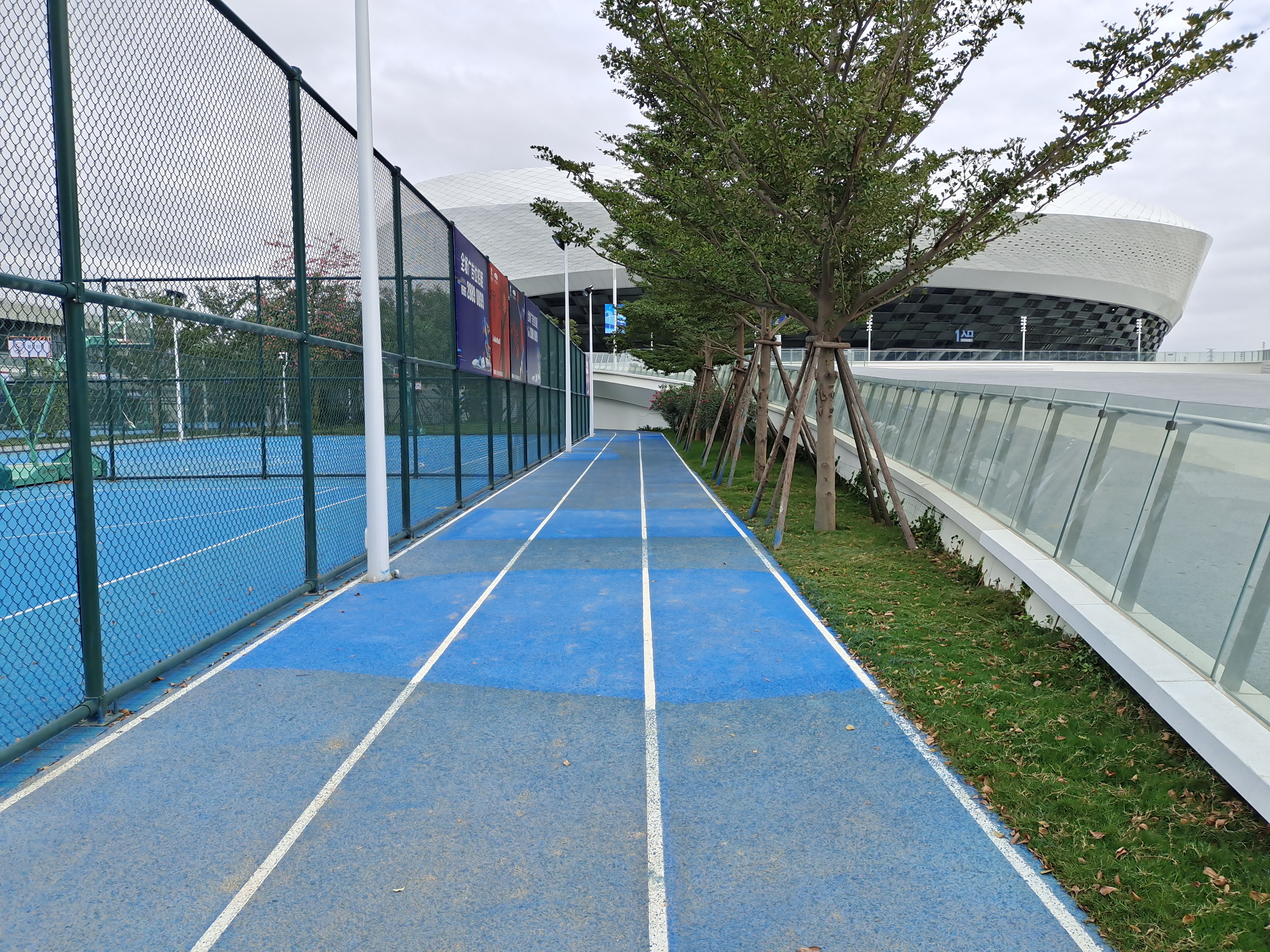 晋江市第二体育中心参观,晋江市第二体育馆全景