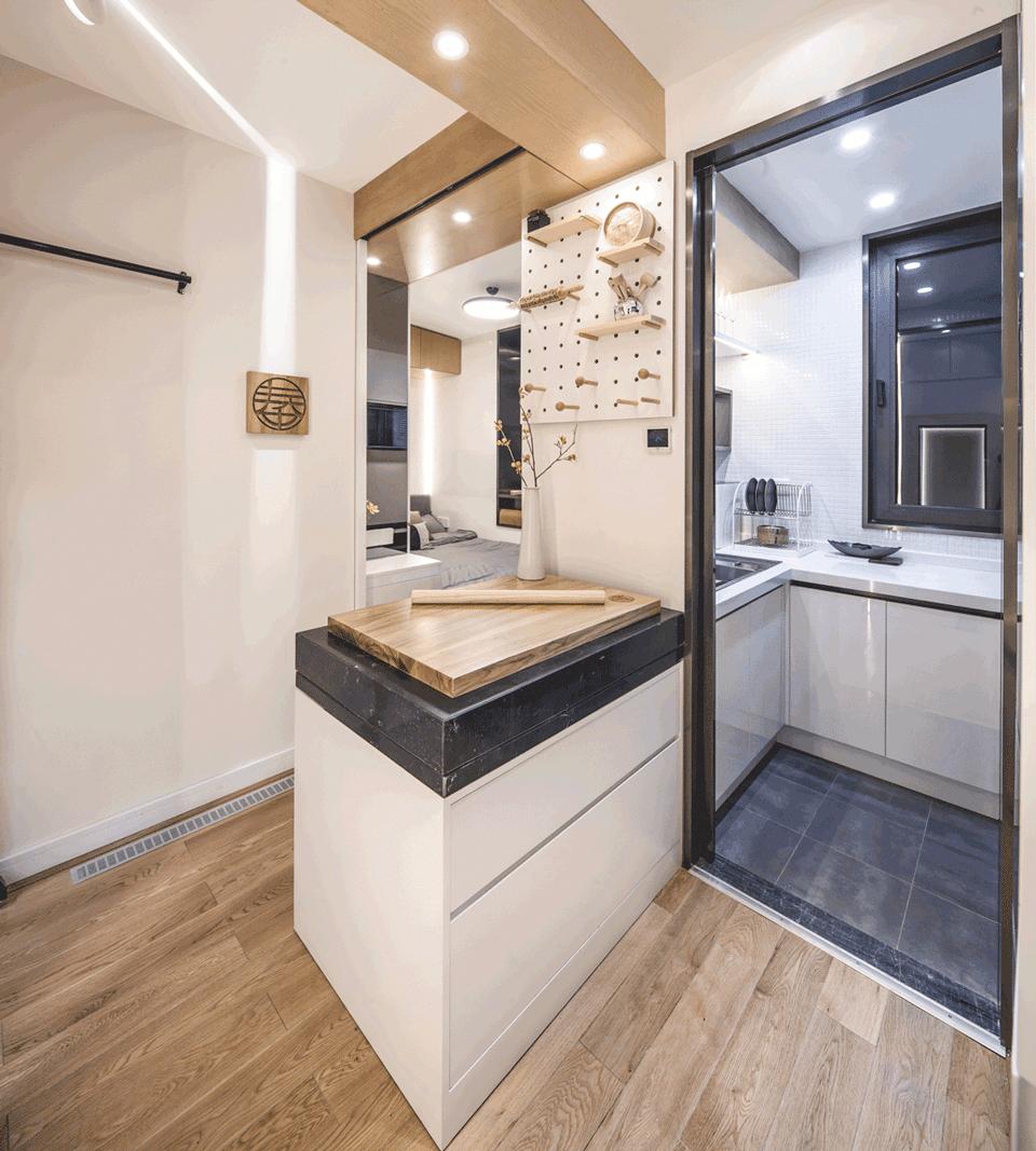 上海不到34㎡的老公房,“翠玲珑”设计,竟容纳祖孙三代五口人