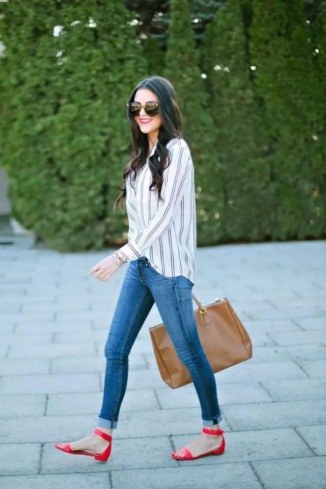 平底鞋高跟鞋推荐搭配长裙,尖头平底单鞋适合搭裙子