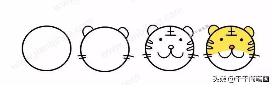 各种小动物头像简笔画图片,简笔画小动物情侣头像