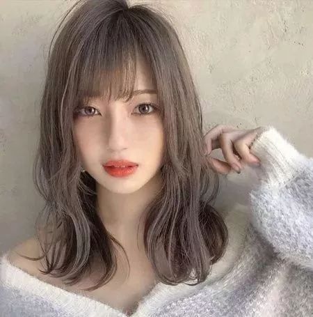 长脸型中长发烫发图片大全,小脸型中长发烫发