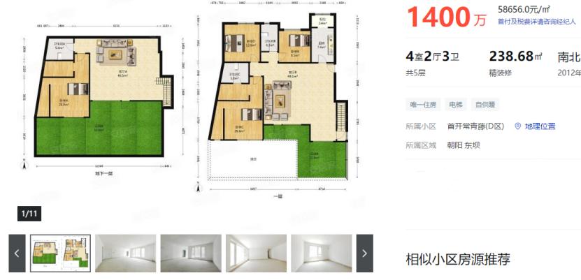 北京东五环二手房多少钱一平,朝阳区东五环二手房价格走势