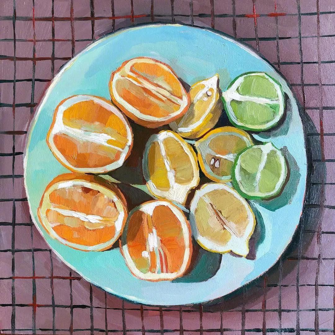 充满光感，秀色可餐的水果绘画