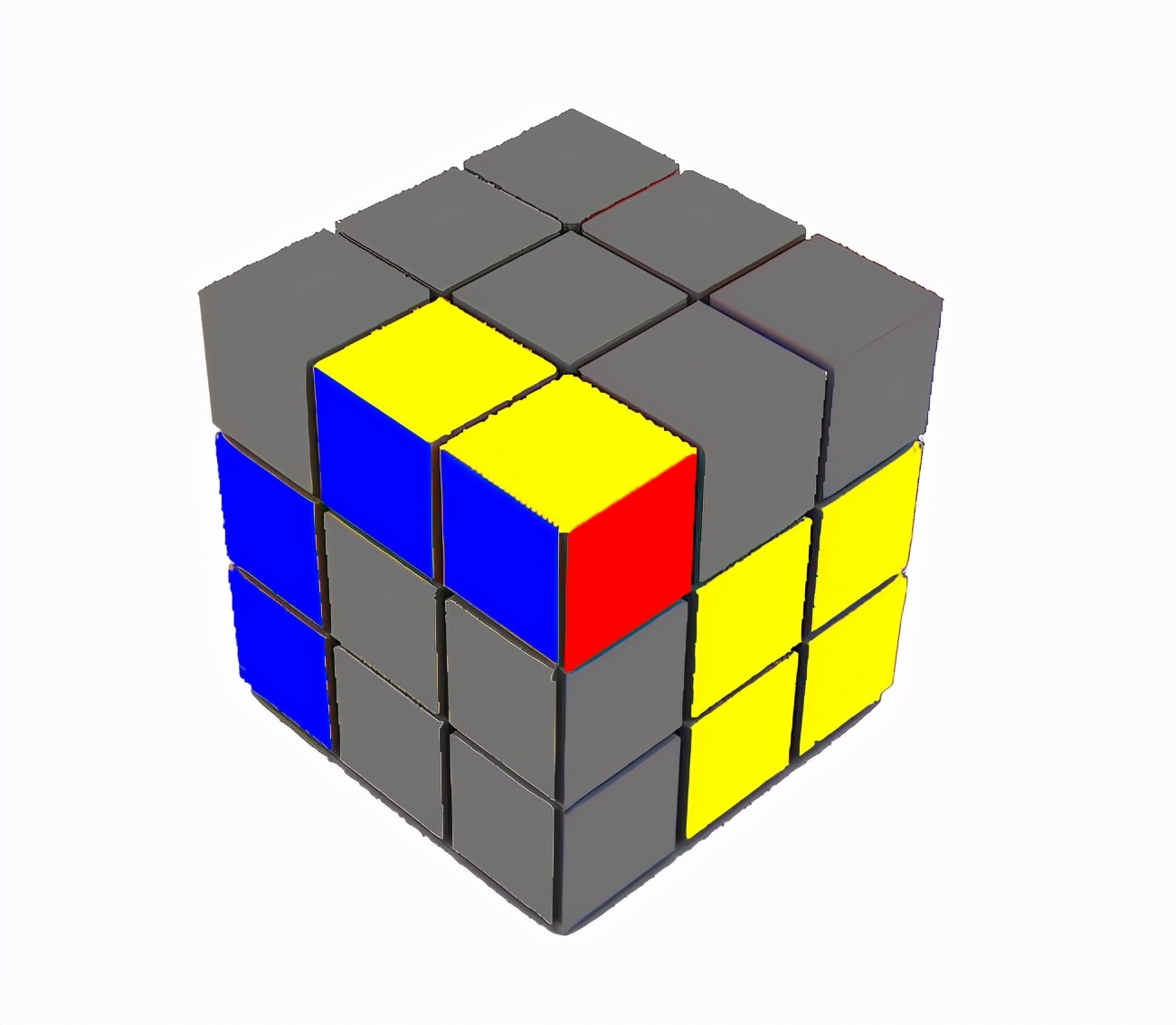 一个视频学会三阶魔方复原,桥式解法还原三阶魔方公式图