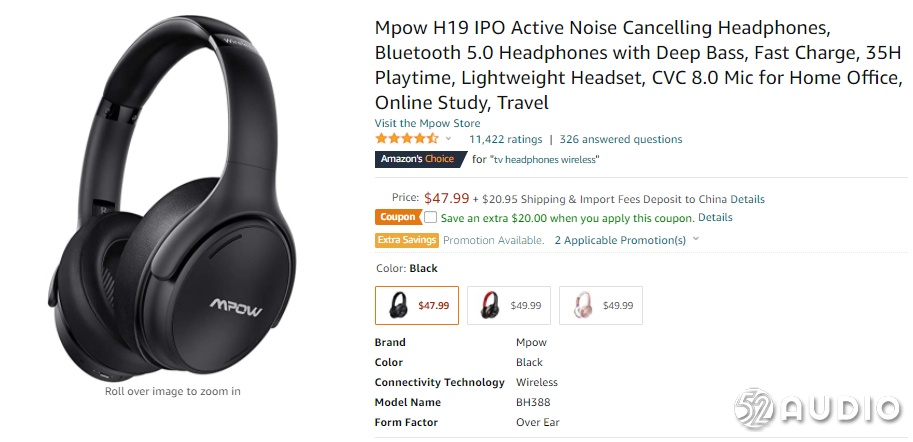 美国亚马逊蓝牙耳机排名,2019亚马逊蓝牙耳机爆款