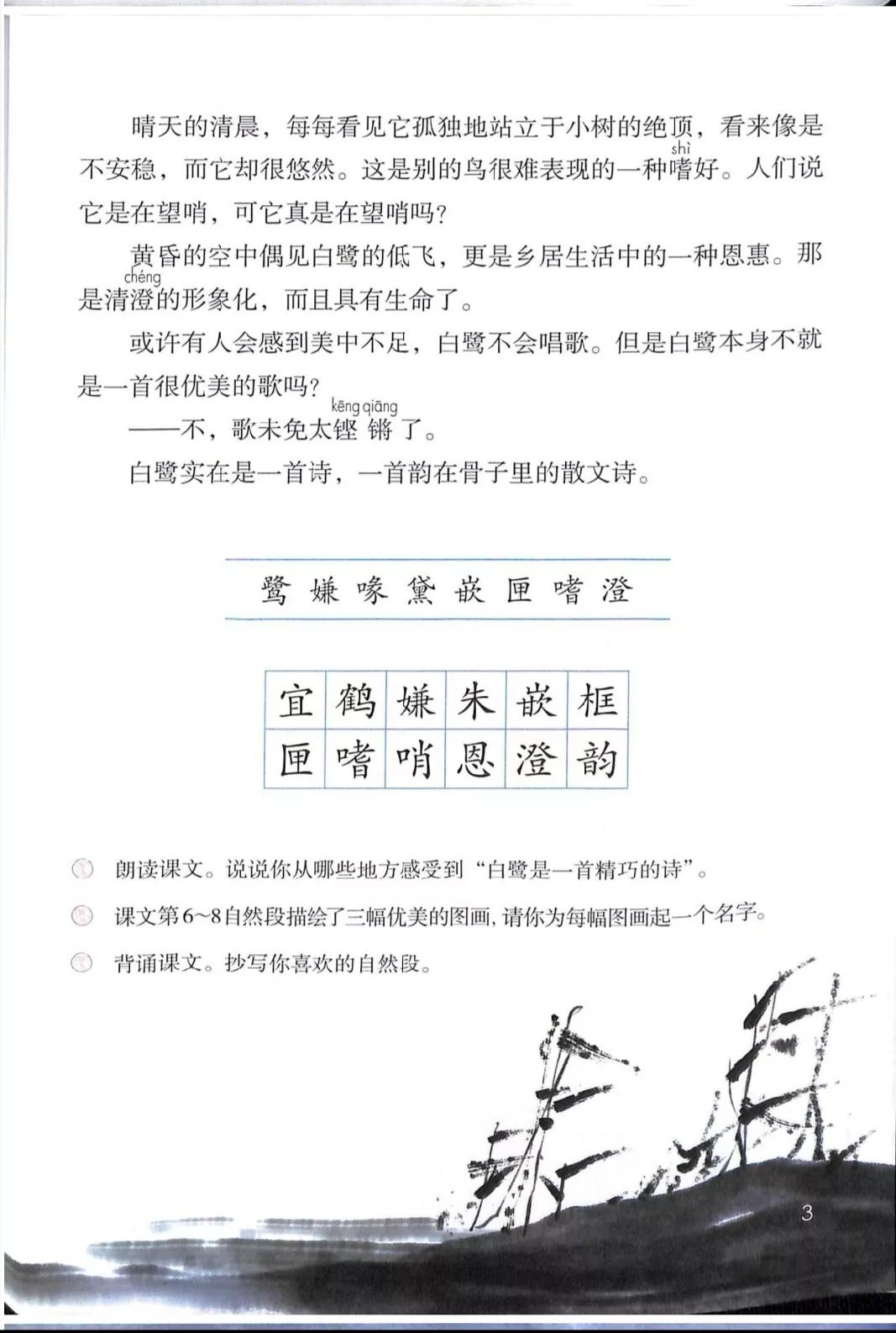 五年级部编版语文白鹭讲课视频,部编小学语文五年级上册白鹭课件