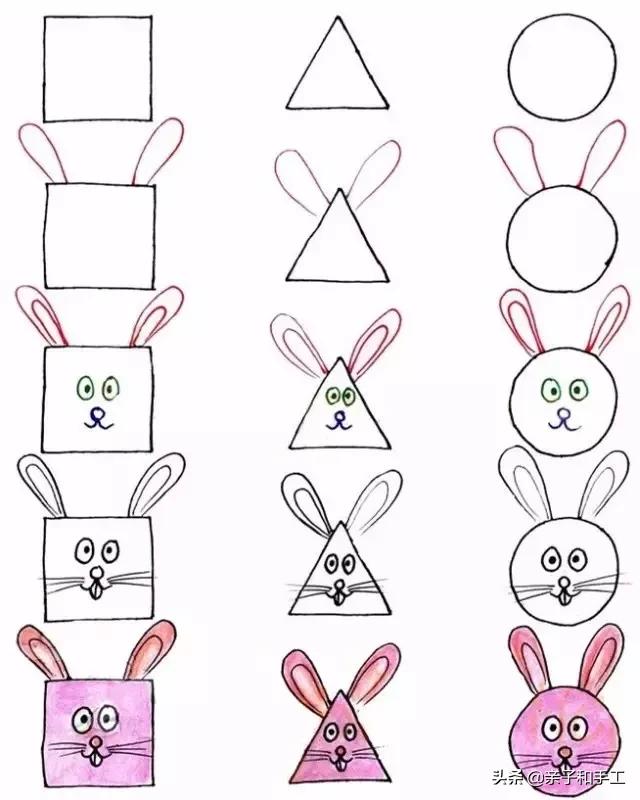 幼儿园动物简笔画教程,数字1到10的动物简笔画