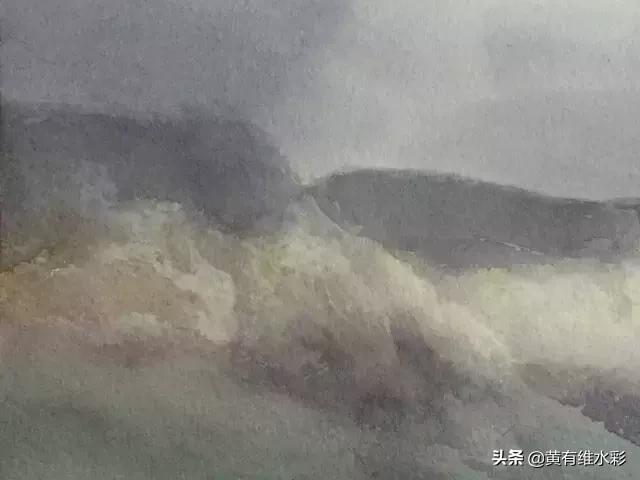 水彩画山风景入门,远山画法入门教程